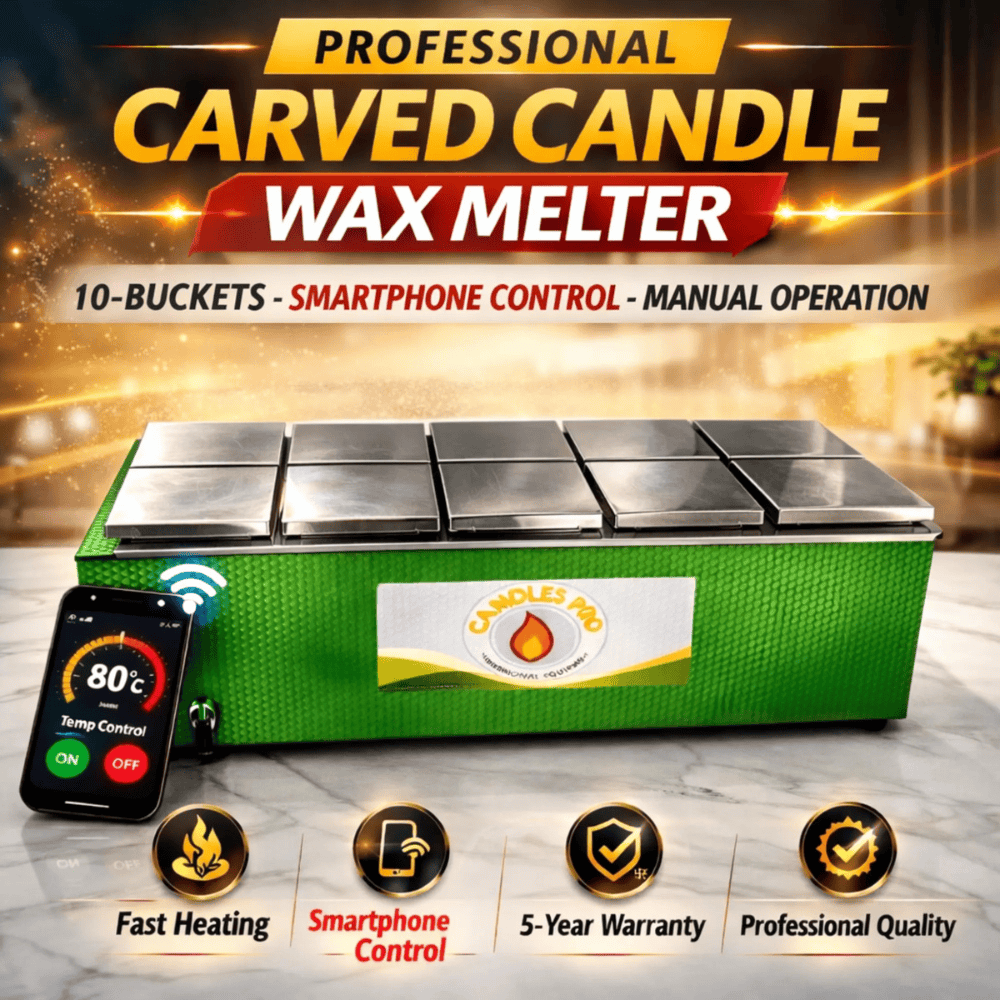 Carved Candle Wax Melter Machine 8 Buckets | Candles Pro