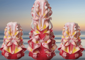Carved Candles Home Decor New 2023