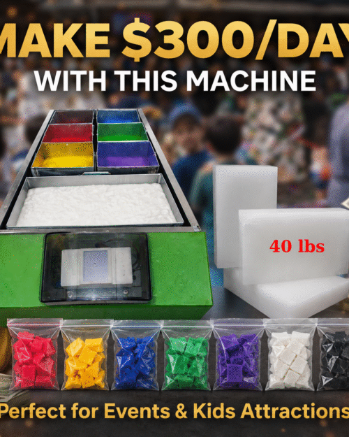 Wax Hands Machine with 40 lbs Paraffin and 7 Color Blocks for Events and Party Business