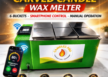 Carved Candle Wax Melter Machine 6 Buckets – Professional Candle Making Equipment | Candles Pro