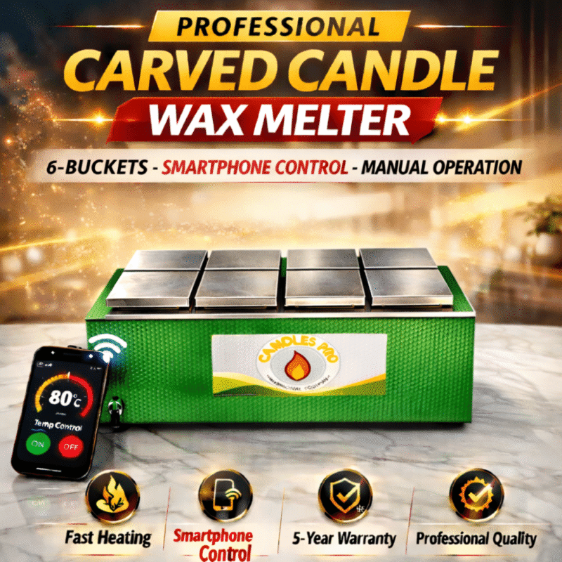 carved candle wax melter machine 8 buckets smartphone control professional candle making equipment for candle business