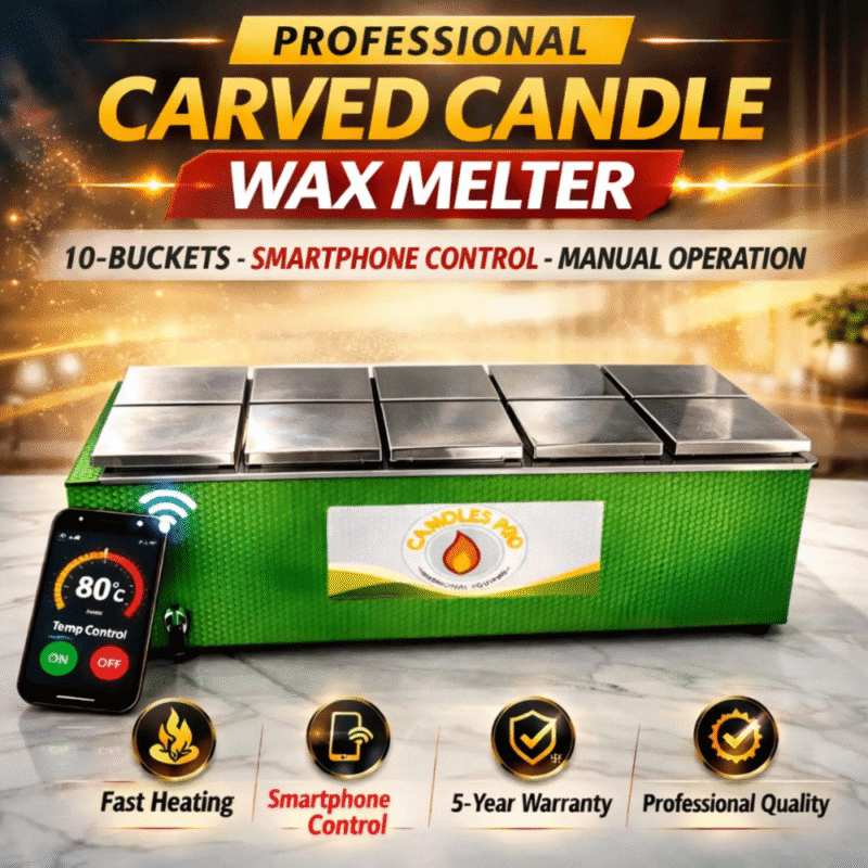 professional carved candle wax melter 8 bucket machine smartphone control candle business equipment high profit candles