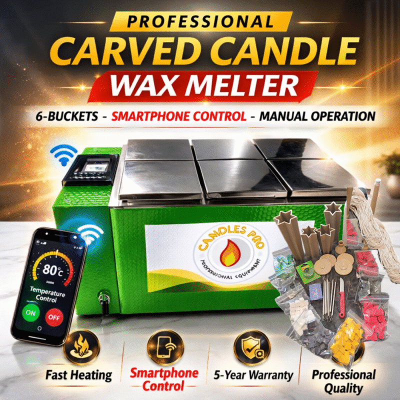 carved candle wax melter machine 6 buckets smartphone control professional candle making equipment high profit candle business