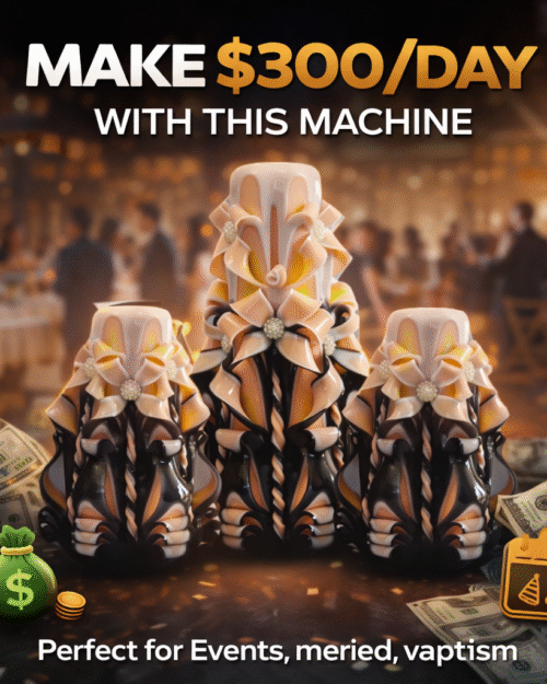 Carved candles luxury set for events wedding baptism high profit candle business