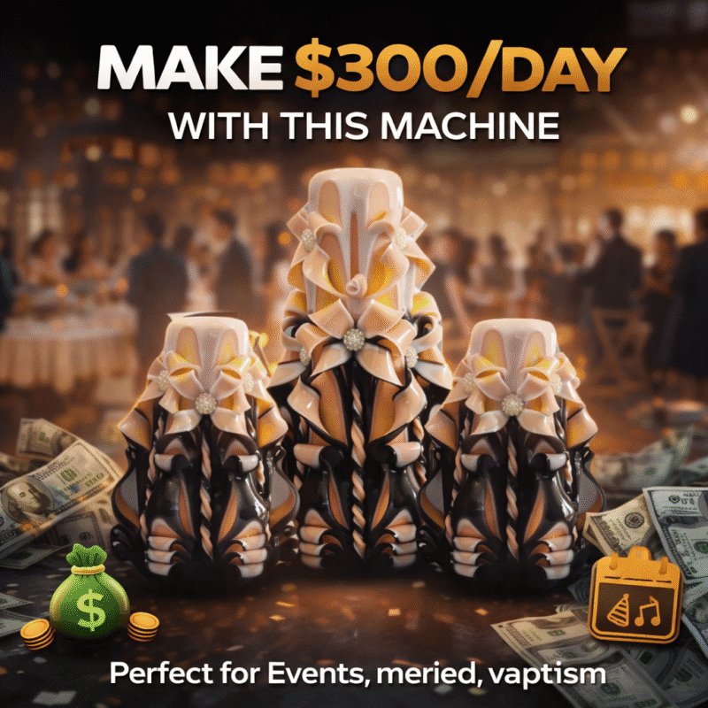 Carved candles luxury set for events wedding baptism high profit candle business