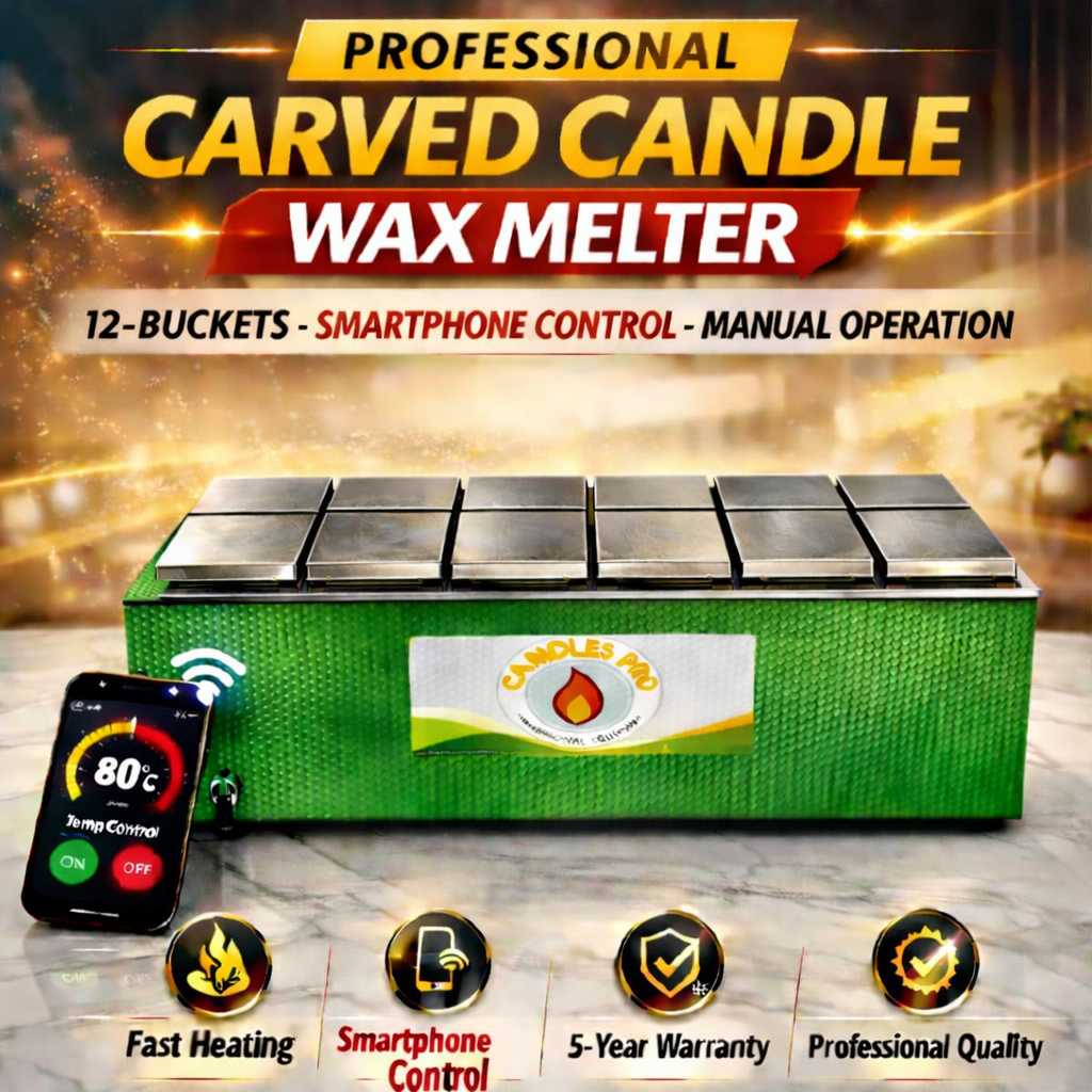 Wax Melter for Carved Candles – 12 Buckets Professional Candle Making Machine