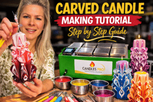 Carved candle making tutorial step by step with professional wax dipping machine