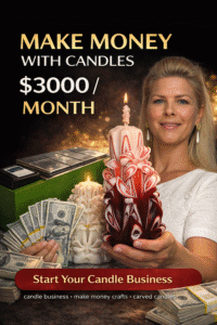 Start a $3000 per month candle business with carved candles and professional candle making machine