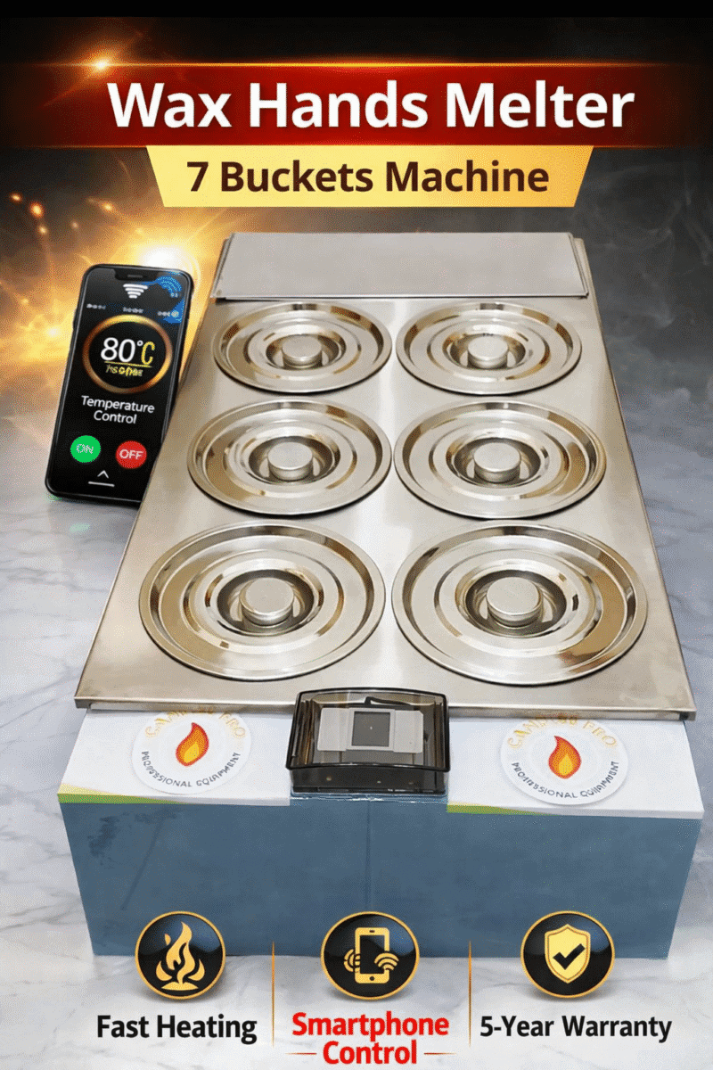 Professional Wax Hands Melter Machine 7 Buckets with Smartphone Temperature Control by Candles Pro